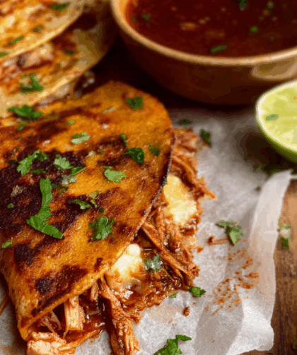 Crock Pot Chicken Birria Tacos