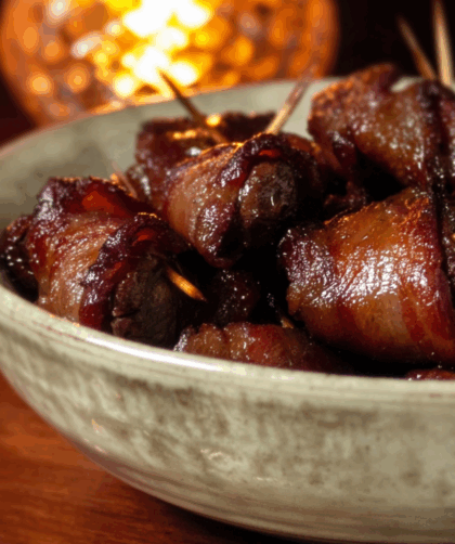 Crock Pot Bacon-Wrapped Venison