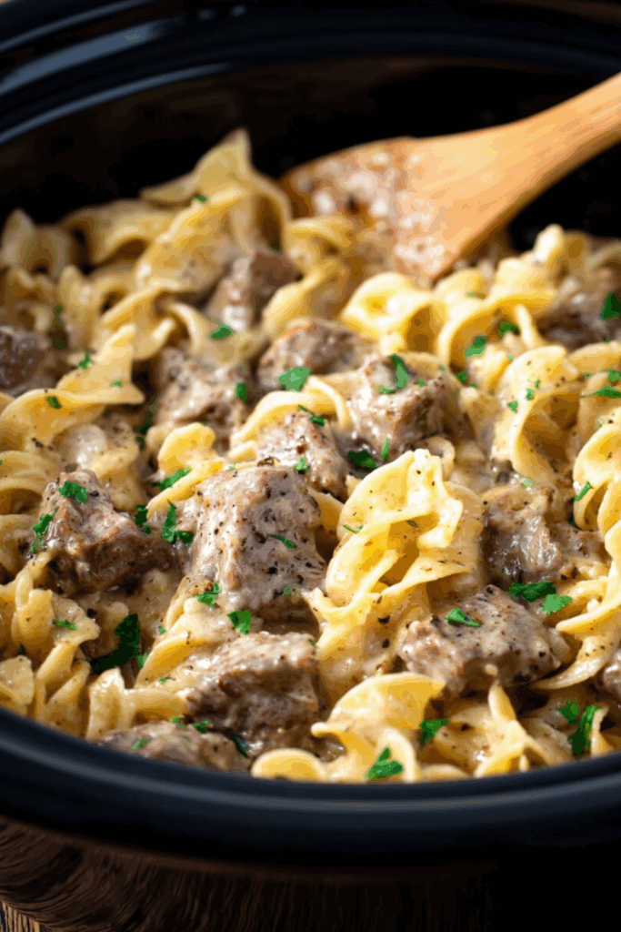 Crock Pot 5 Ingredient Beef Stroganoff