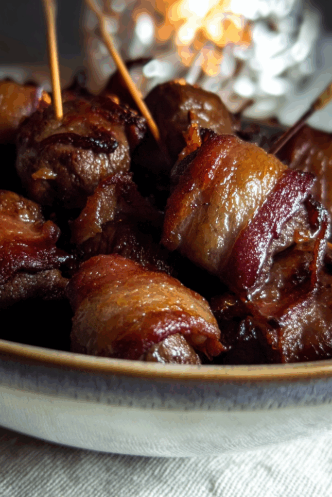 Crock Pot Bacon-Wrapped Venison