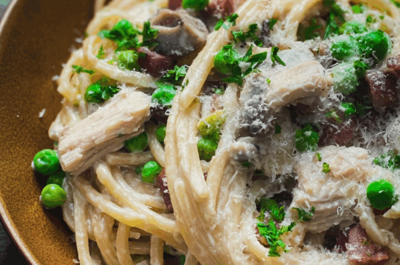 Crock Pot Chicken Carbonara
