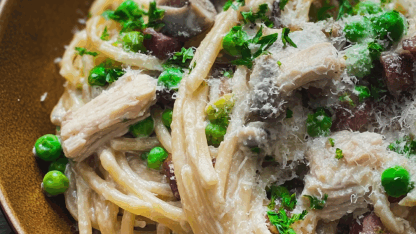 Crock Pot Chicken Carbonara