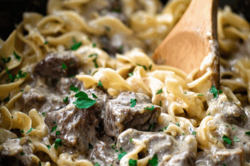 Crock Pot 5 Ingredient Beef Stroganoff