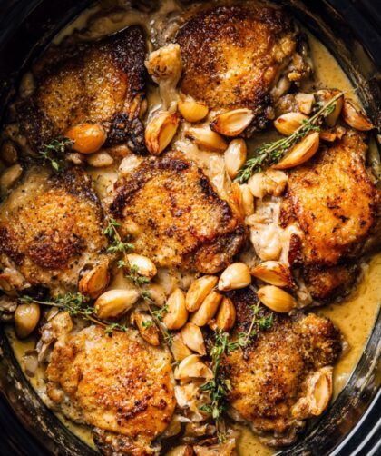 Crock Pot 40‑Clove Garlic Chicken