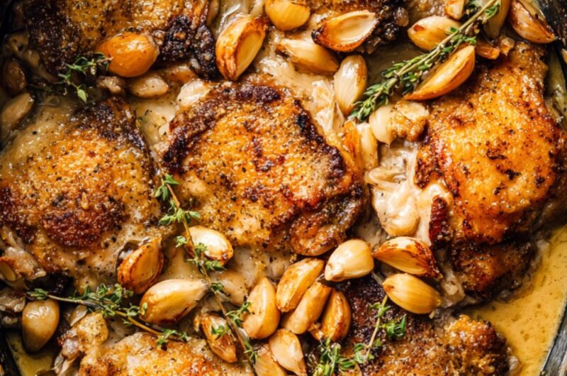 Crock Pot 40‑Clove Garlic Chicken