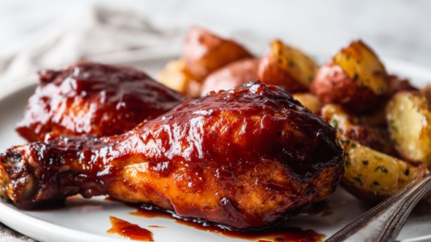 Crock Pot BBQ Chicken And Potatoes 1