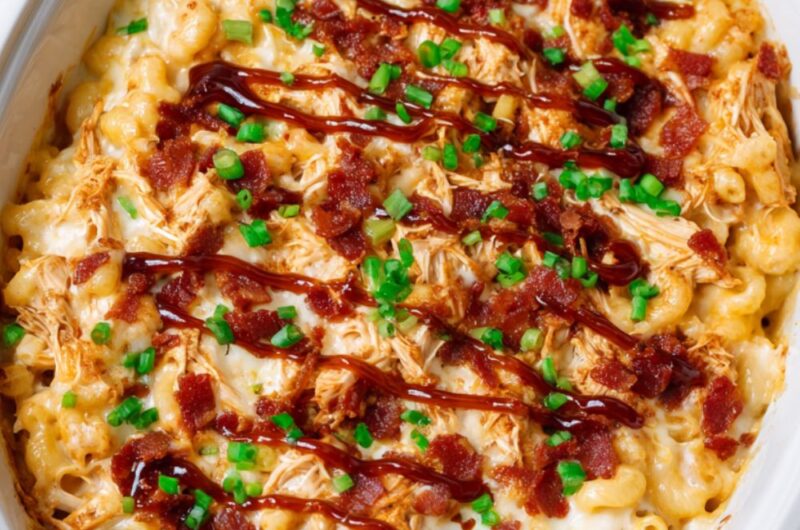Crock Pot BBQ Chicken and Mac and Cheese