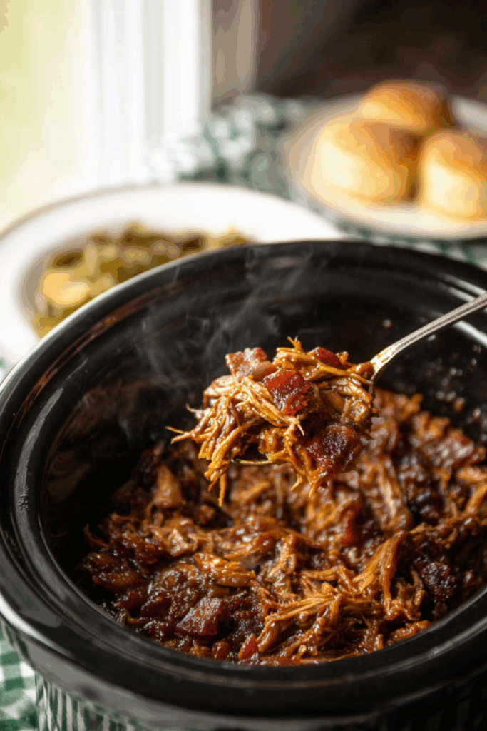 Crock Pot Bourbon Pulled Pork