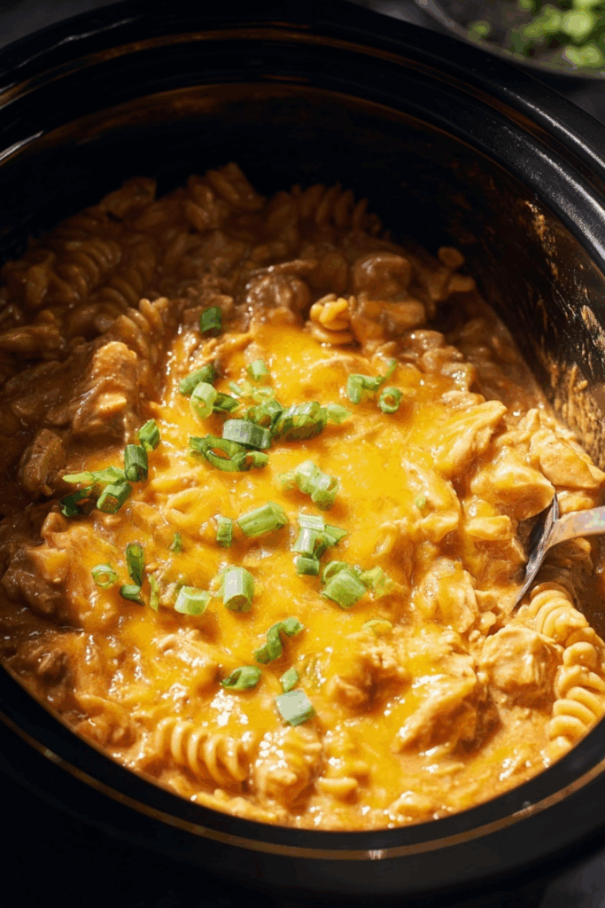 Crock Pot Chicken Enchilada Pasta
