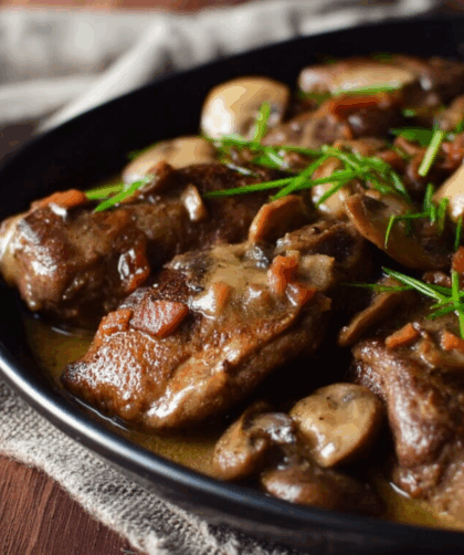 Crock Pot Chicken Liver With Mushrooms
