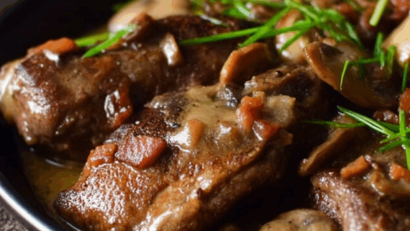 Crock Pot Chicken Liver With Mushrooms