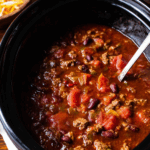 Crock Pot Black Bean Venison Chili