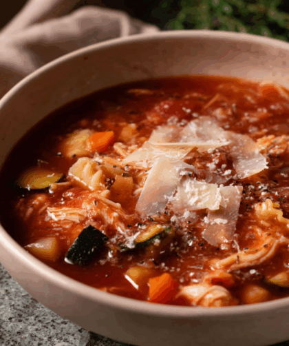 Crock Pot Chicken Minestrone Soup