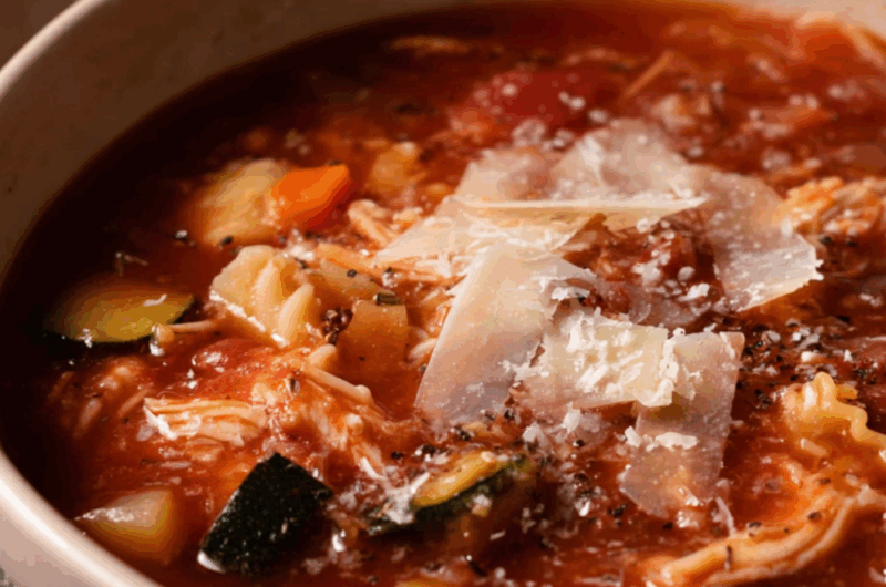 Crock Pot Chicken Minestrone Soup