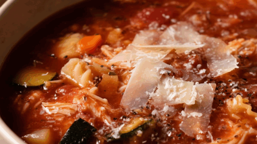 Crock Pot Chicken Minestrone Soup