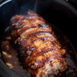 Crock Pot Bacon-Wrapped Pork Loin