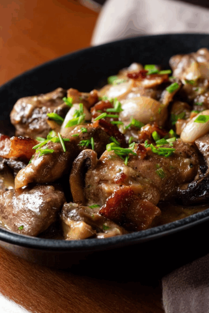 Crock Pot Chicken Liver With Mushrooms