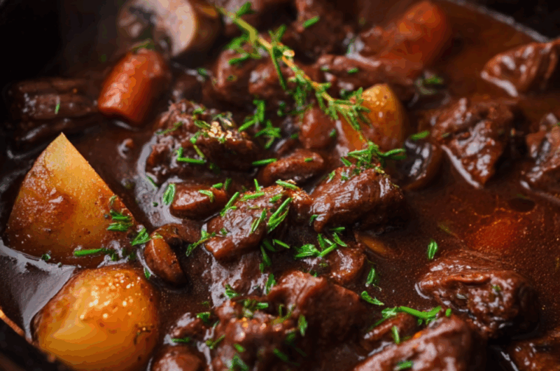 Crock Pot Beef And Mushroom Stew