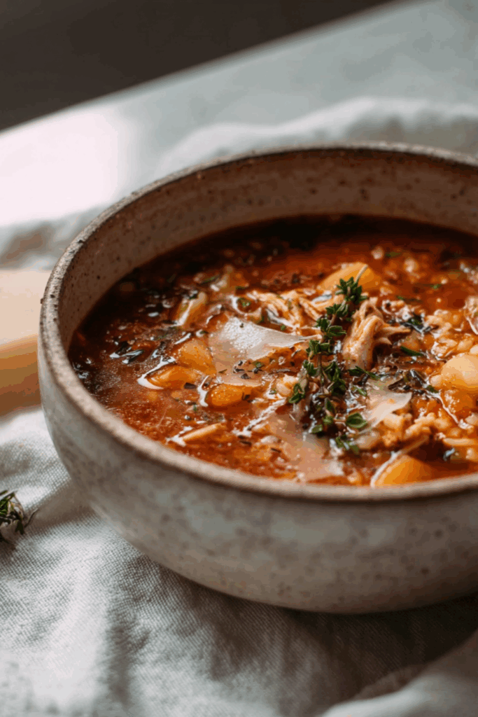 Crock Pot Chicken Minestrone Soup