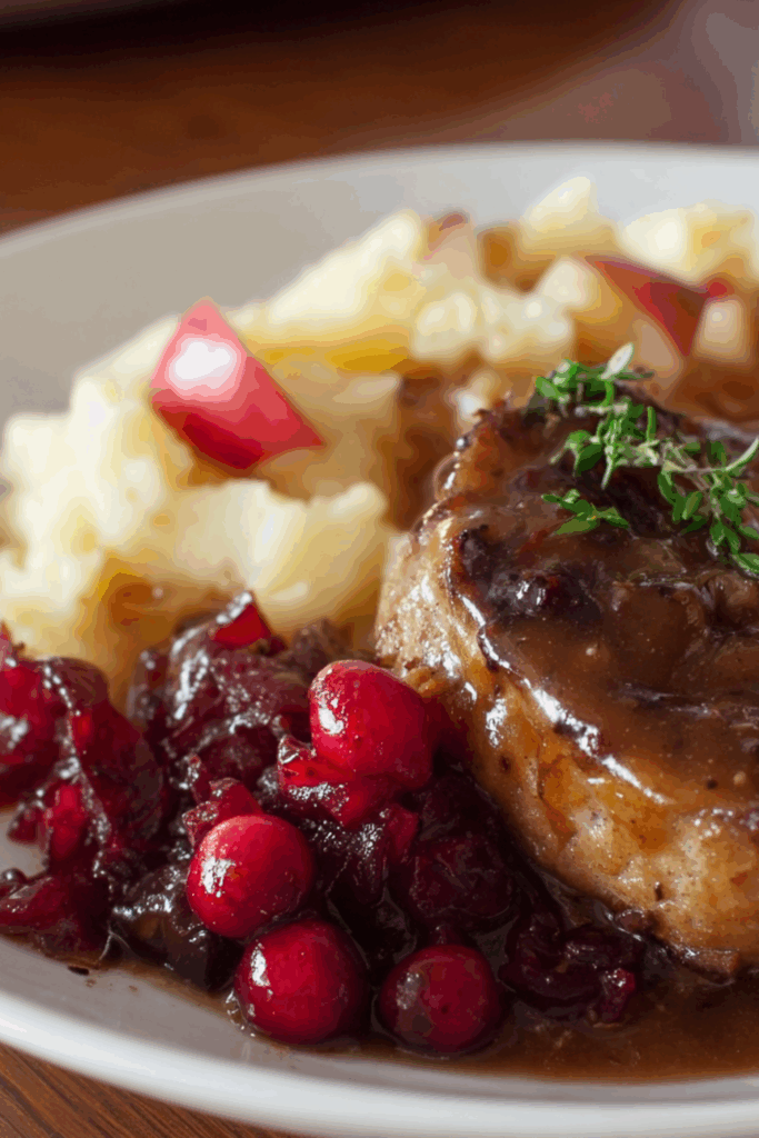 Crock Pot Cranberry Apple Pork Chops