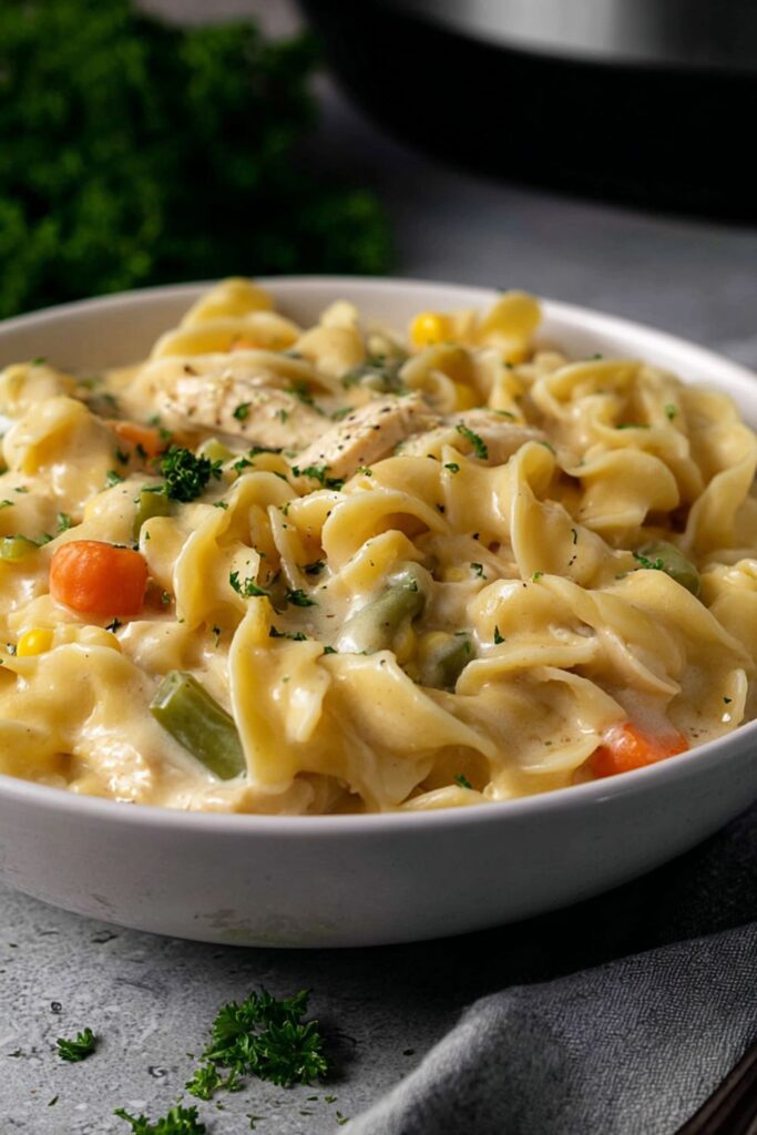 Crock Pot Chicken Pot Pie With Noodles