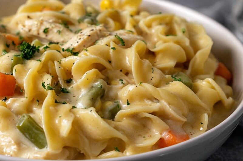 Crock Pot Chicken Pot Pie With Noodles