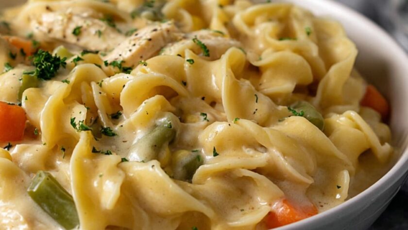 Crock Pot Chicken Pot Pie With Noodles