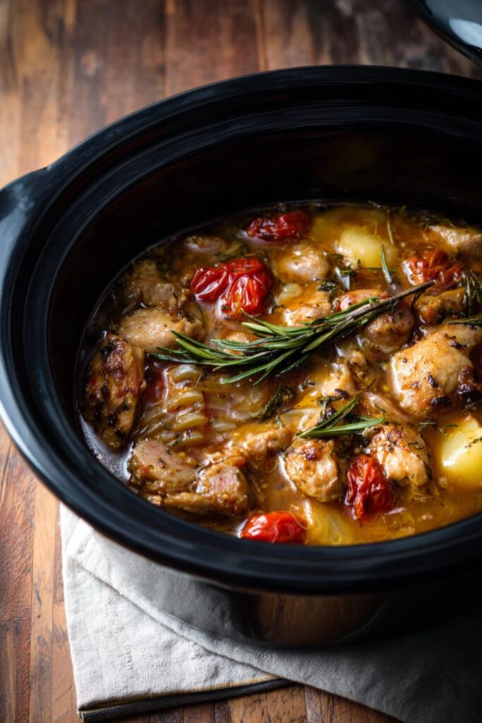 Crock Pot Chicken Scarpariello