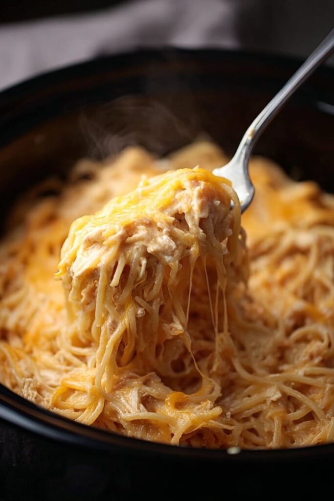 Crock Pot Chicken Spaghetti