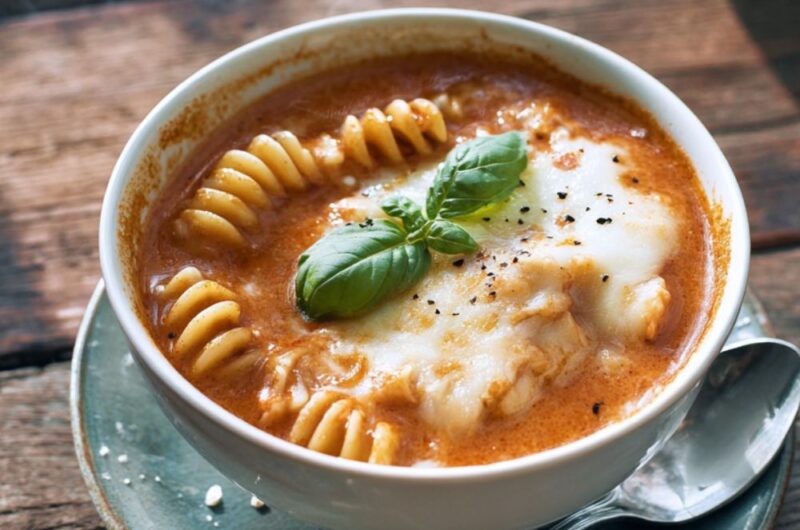Crock Pot Creamy Chicken Parmesan Soup