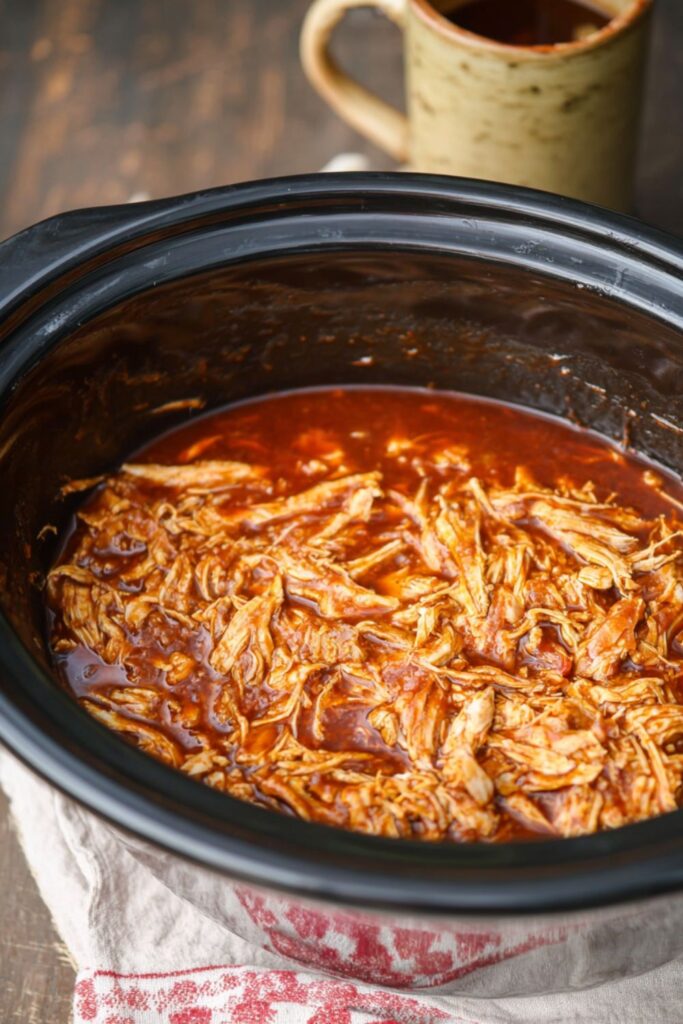 Crock Pot Dr. Pepper Pulled Chicken