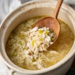Crock Pot Greek Lemon Chicken Orzo Soup