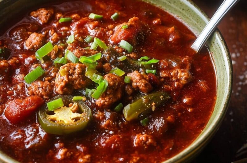 Crock Pot No-Bean Turkey Chili