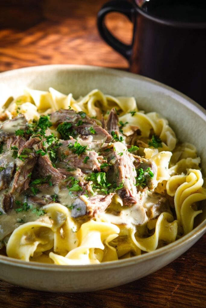 Crock Pot Venison Stroganoff