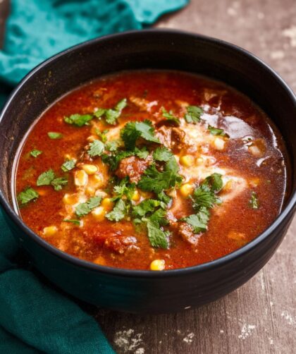 Crock Pot Beef Enchilada Soup