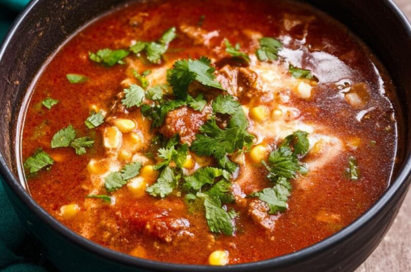 Crock Pot Beef Enchilada Soup