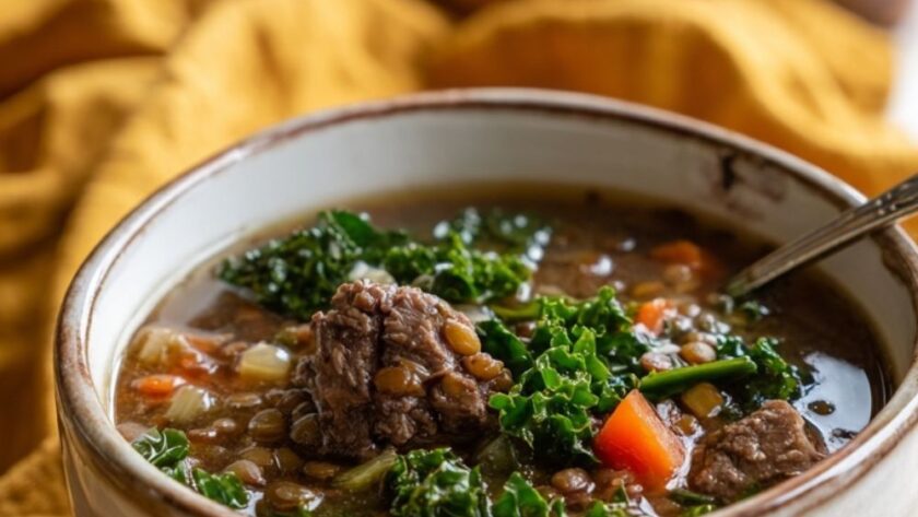 Crock Pot Beef Lentil Stew
