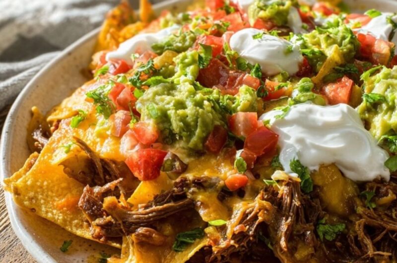Crock Pot Beef Nachos