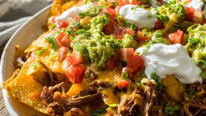 Crock Pot Beef Nachos