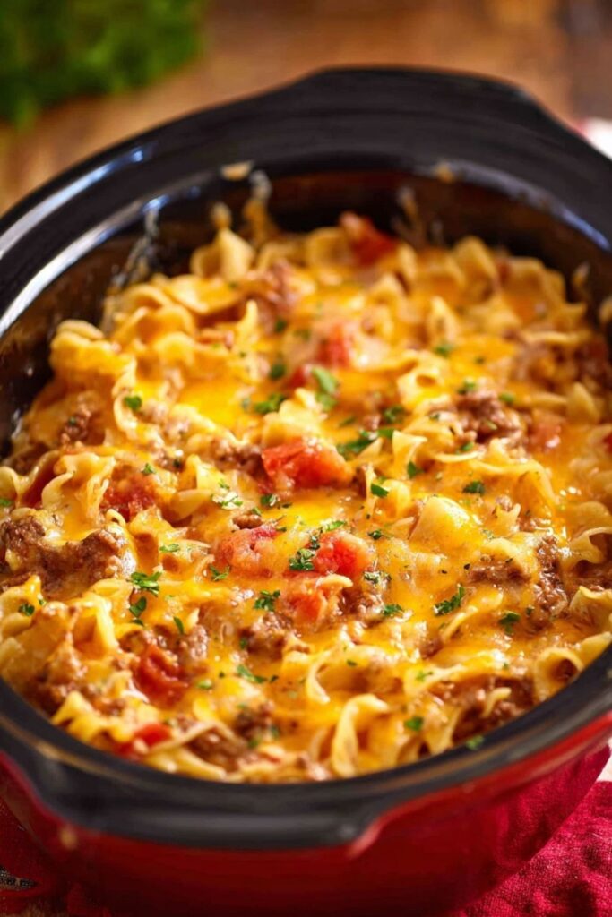 Crock Pot Beef Pasta