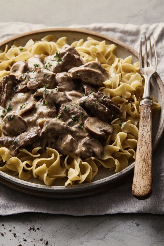 Crock Pot Beef Stroganoff