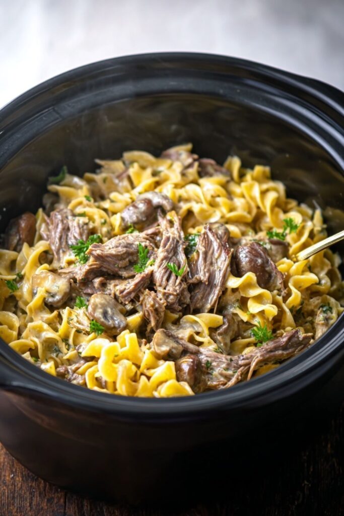 Crock Pot Beef Stroganoff With Chuck Roast