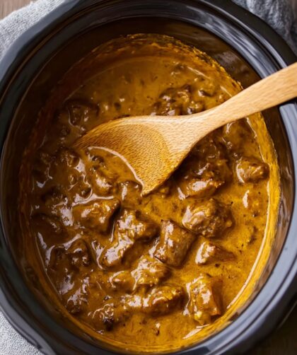 Crock Pot Beef Stroganoff With Golden Mushroom Soup