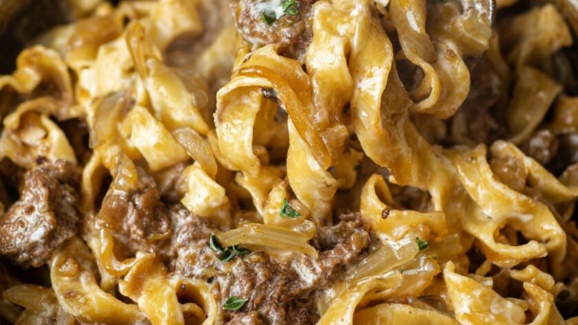 Crock Pot French Onion Beef And Noodles