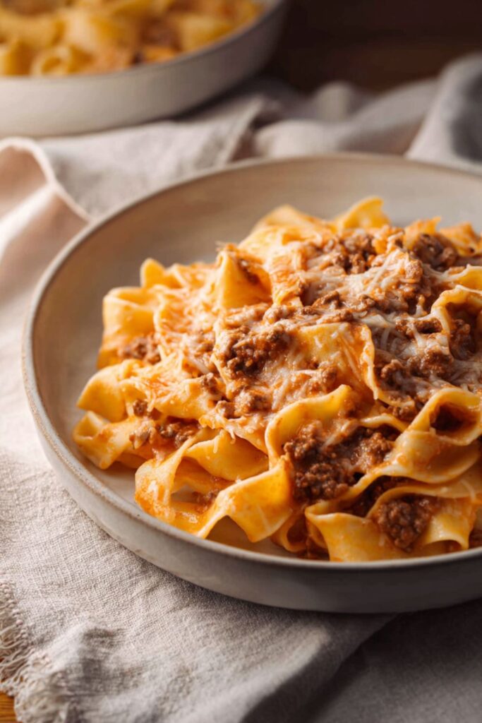 Crock Pot Ground Beef And Noodles