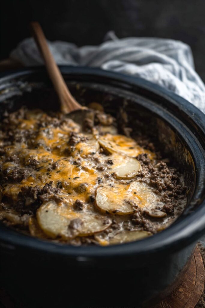 Crock Pot Ground Beef And Potato Casserole