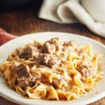 Crock Pot Ground Beef Stroganoff