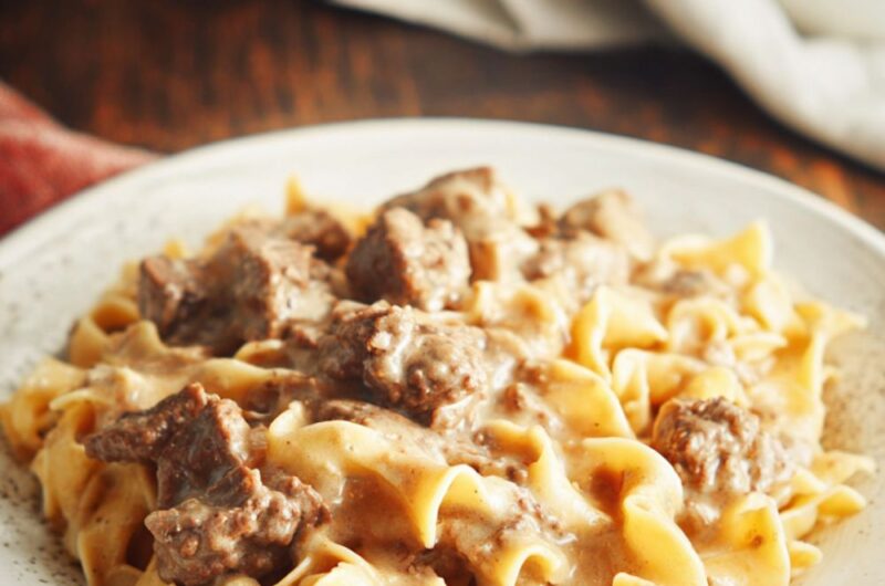 Crock Pot Ground Beef Stroganoff