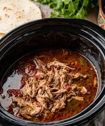 Crock Pot Pork Burritos