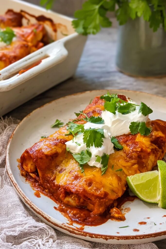 Crock Pot Pork Enchiladas